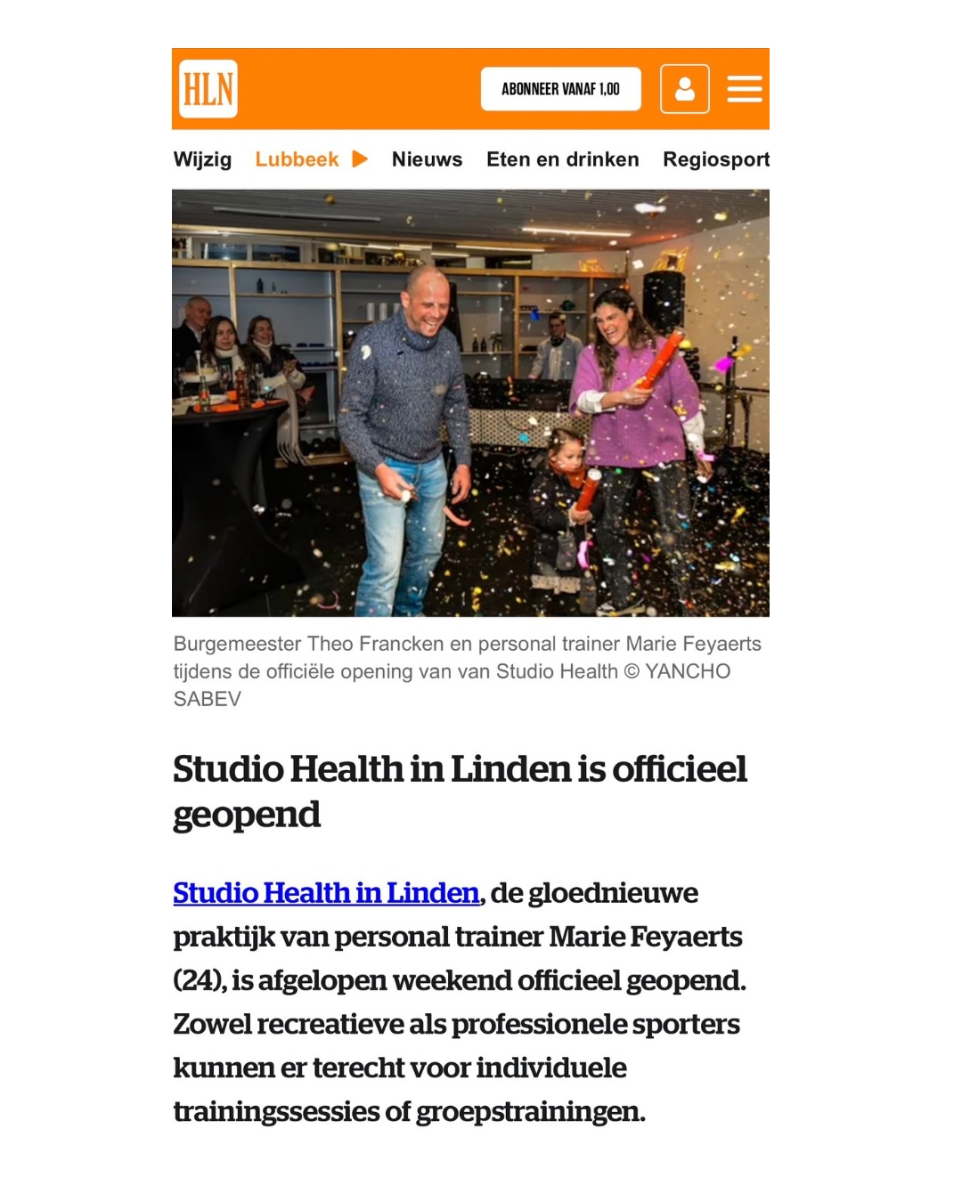 Opening Studio Health Lubbeek